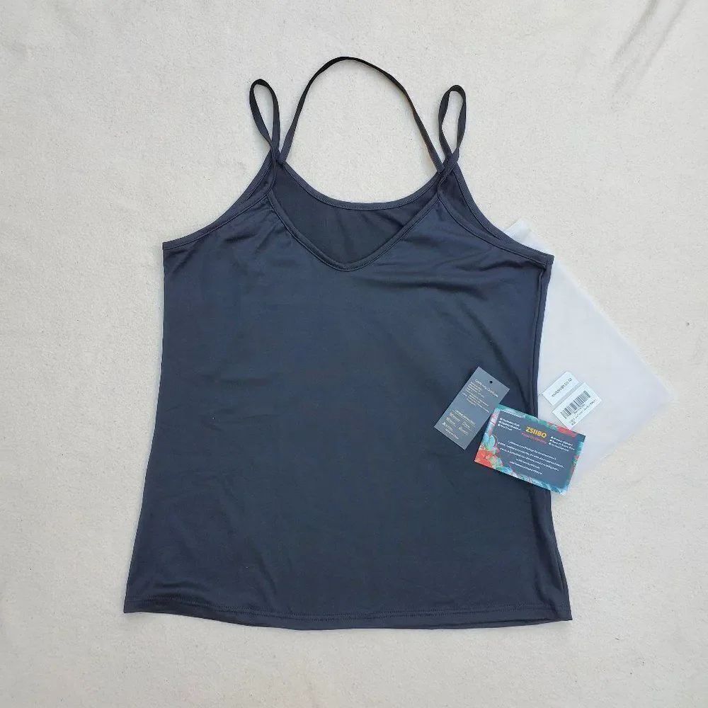 Black spaghetti strap tank top